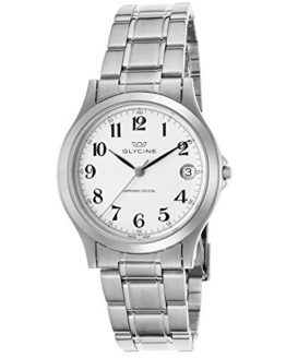 Glycine 3690-14-Sap-Mb Men's Stainless Steel White Dial Black Hands Watch