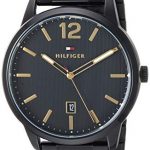Tommy Hilfiger Men's Quartz Watch with Stainless-Steel Strap, Black, 21.9 (Model: 1791499)