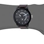 Tommy Hilfiger Men's Denim Quartz Watch with Leather Calfskin Strap, Brown