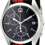 Hamilton Men's H76552933 Khaki Aviation Stainless Steel Watch with Striped Canvas Strap