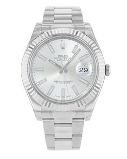 Rolex Datejust II 41mm Steel Silver Dial Men's Watch 116334