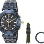 Versace Men's 'V-Race' Swiss Quartz Stainless Steel Casual Watch, Color:Blue (Model: VAH050016)