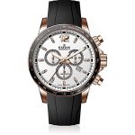 Edox Men's Chronorally S 44mm Black Rubber Band Steel Case Swiss Quartz Analog Watch 10229 37RCA AIR