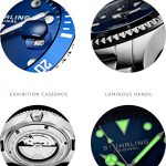 Stuhrling Original Mens Stainless Steel Automatic Self Wind Dive Watch Deep Blue Dial