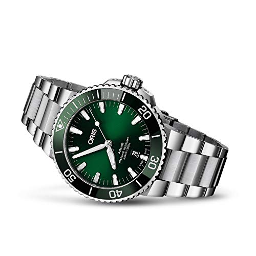 Oris Aquis Date Green Dial 43.5mm Steel Men's Watch - Reference: 01 733 7730 4157-07 8 24 05PEB