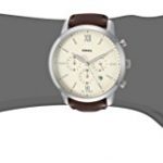 Fossil Men's Neutra Chrono Stainless Steel Quartz Watch with Leather Calfskin Strap, Brown