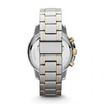 Fossil Men's Dean Quartz Two-Tone Stainless Steel Chronograph Watch Silver, Gold