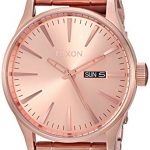 Nixon Men's 'Sentry SS' Quartz Stainless Steel Casual Watch, Rose Gold, (Model: A356897)