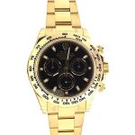 Rolex Cosmograph Daytona 40 Black Dial Gold Men's Watch 116508