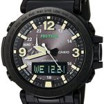 Casio Men's 'PRO TREK' Quartz Resin and Silicone Casual Watch, Color:Black (Model: PRG-600Y-1CR)