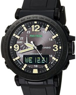 Casio Men's 'PRO TREK' Quartz Resin and Silicone Casual Watch, Color:Black (Model: PRG-600Y-1CR)