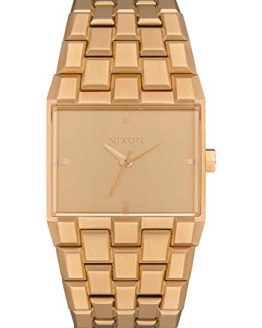 NIXON Ticket A1263 - All Gold - 51M Water Resistant Men's Analog Fashion Watch (34mm Watch Face, 30mm-23mm Stainless Steel Band)