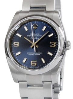Rolex Airking Blue Arabic Dial Domed Bezel Mens Watch 114200BLASO [Watch] Rolex