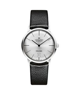 Hamilton Intra-Matic Black Dial Leather Mens Watch H38455751
