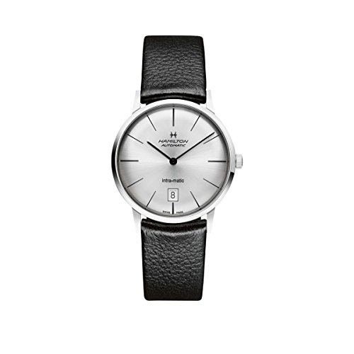 Hamilton Intra-Matic Black Dial Leather Mens Watch H38455751