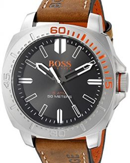 HUGO BOSS Orange Men's 1513294 Sao Paulo Analog Display Japanese Quartz Brown Watch