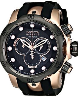 Invicta Men's 0361 Reserve Collection Venom Chronograph 18k Black/Rose Gold-Plated Stainless Steel Watch