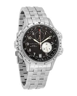Hamilton Men's H77612133 Khaki ETO Black Chronograph Dial Watch