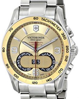 Victorinox Unisex 241619 Chrono Classic Analog Display Swiss Quartz Silver Watch