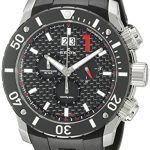 Edox Men's 10020 3 NIN Chronoffshore Analog Display Swiss Quartz Black Watch