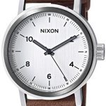 Nixon Men's Stark Stainless Steel Japanese-Quartz Watch with Leather Calfskin Strap, Blue, 22 (Model: A11942092)
