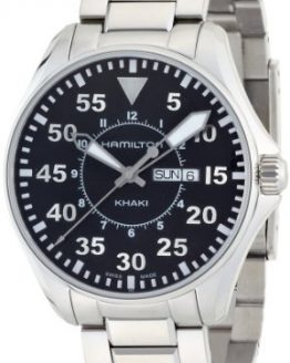 Hamilton Men's H64611135 Khaki Pilot Black Day Date Dial Watch