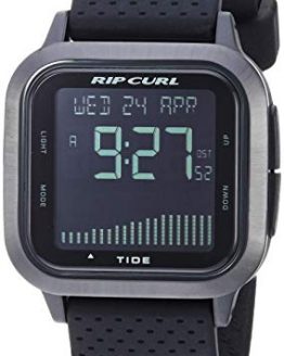 Rip Curl Men's Quartz Sport Watch with Silicone Strap, Black, 21.9 (Model: A1137MID1SZ)