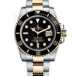 Rolex Submariner Stainless Steel Yellow Gold Watch Diamond Dial 116613