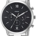 Fossil Men's Neutra Chrono Quartz Watch with Stainless-Steel Strap, Silver, 22 (Model: FS5384)