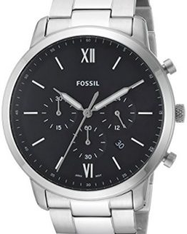 Fossil Men's Neutra Chrono Quartz Watch with Stainless-Steel Strap, Silver, 22 (Model: FS5384)