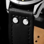 Stuhrling Original Mens Leather Watch -Aviation Watch, Quick-Set Day-Date