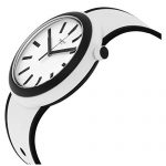 Swatch PNW100 Popmoving Quartz Watch – White Dial with Black & White Silicone Strap