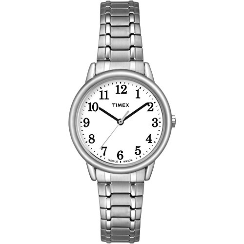 Timex Women Easy Reader | Silver-Tone w White Dial Indiglo Watch TW2P78500