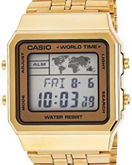 CASIO Men's Digital World TIME A500WGA-9DF Stainless Steel Watch