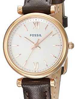 Fossil Women's Stainless Steel Quartz Leather Strap, Brown, 10 Casual Watch (Model: ES4472)