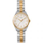 Timex Women's TW2T45500 Briarwood 28mm Two-Tone/White Stainless Steel Expansion Band Watch