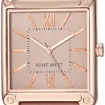 Nine West Women's NW/2116TPRG Rose Gold-Tone and Taupe Strap Watch
