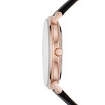 Michael Kors Women's Pyper Stainless Steel Quartz Watch with Leather Strap, Black