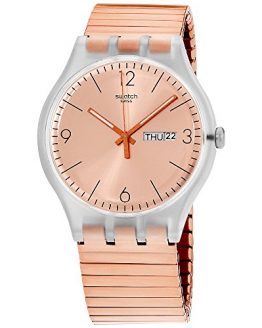 Swatch Originals Quartz Movement Rose Gold Dial Unisex Watch SUOK707B