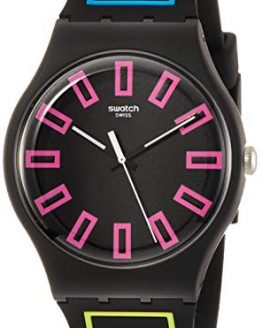 Swatch Around The Strap SUOB146 Black Silicone Quartz Fashion Watch