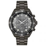 Bulova Dress Watch 98K104 – Grey IP Stainless Steel Chronograph with Date & 100m Water Resistance