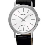 Seiko Women's Quartz Watch with Black Dial Analogue Display Quartz Leather SUP299P1