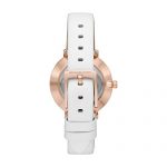 Michael Kors Women's Pyper with Leather Strap, Rose Gold/White, 14