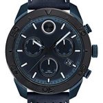 Movado Men's BOLD Sport PVD Chronograph Watch with a Printed Index Dial, Black/Blue (Model 3600516)