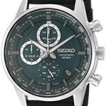 This Seiko Quartz Chronograph not only delivers top-tier precision and durability, but its intricate blue patterned dial adds a touch of artistry, making it more than just a watch—it's a statement piece for the modern gentleman.