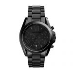 Michael Kors Womens Bradshaw Chronograph Stainless Steel Wrist Watch, Black-MK5550