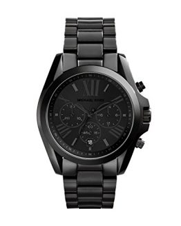 Michael Kors Womens Bradshaw Chronograph Stainless Steel Wrist Watch, Black-MK5550