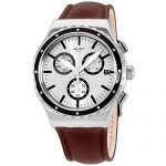 Swatch Men's Chronograph Quartz Watch with Leather Strap YVS437