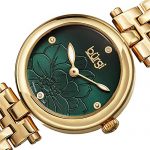 Burgi Stainless Steel Designer Women's Watch - 4 Genuine Diamond Markers