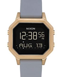 NIXON Siren SS A1212 - Light Gold/Gray - 101M Water Resistant Women's Digital Sport Watch (36mm Watch Face, 18mm-16mm Stainless Steel Band)